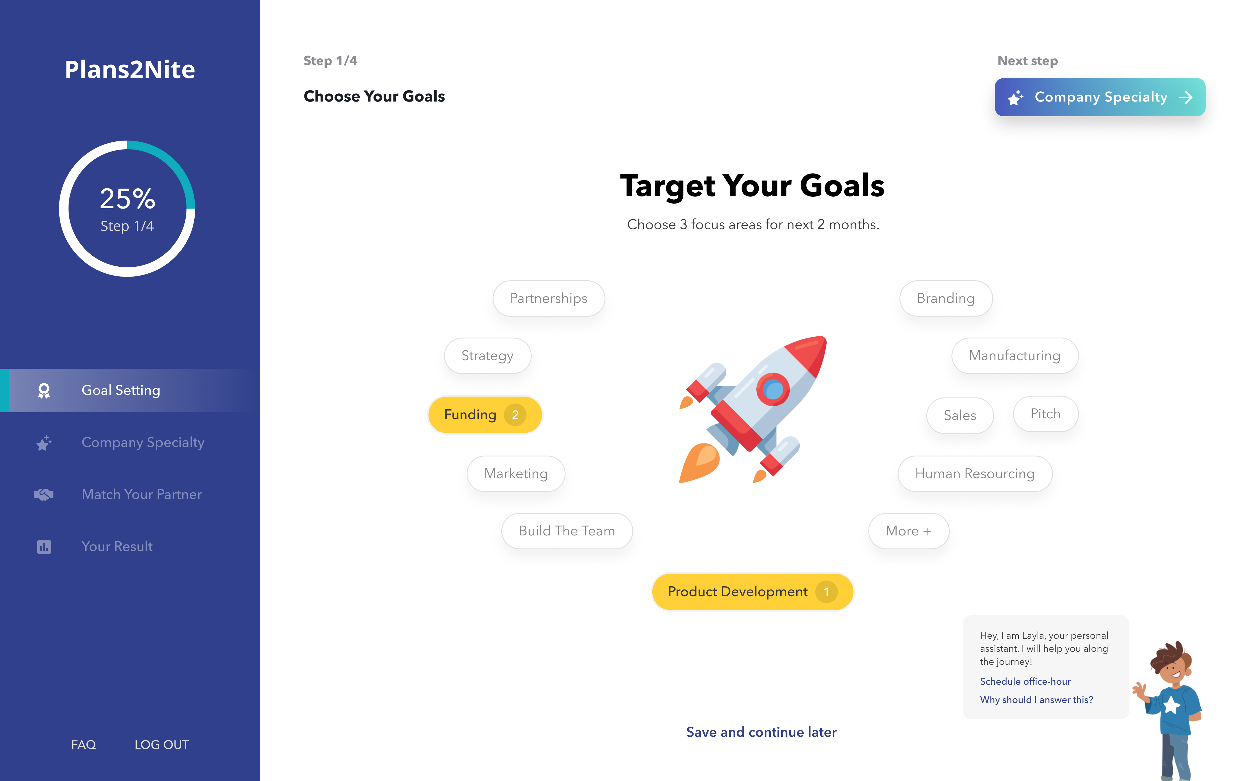 Goal Setting Page